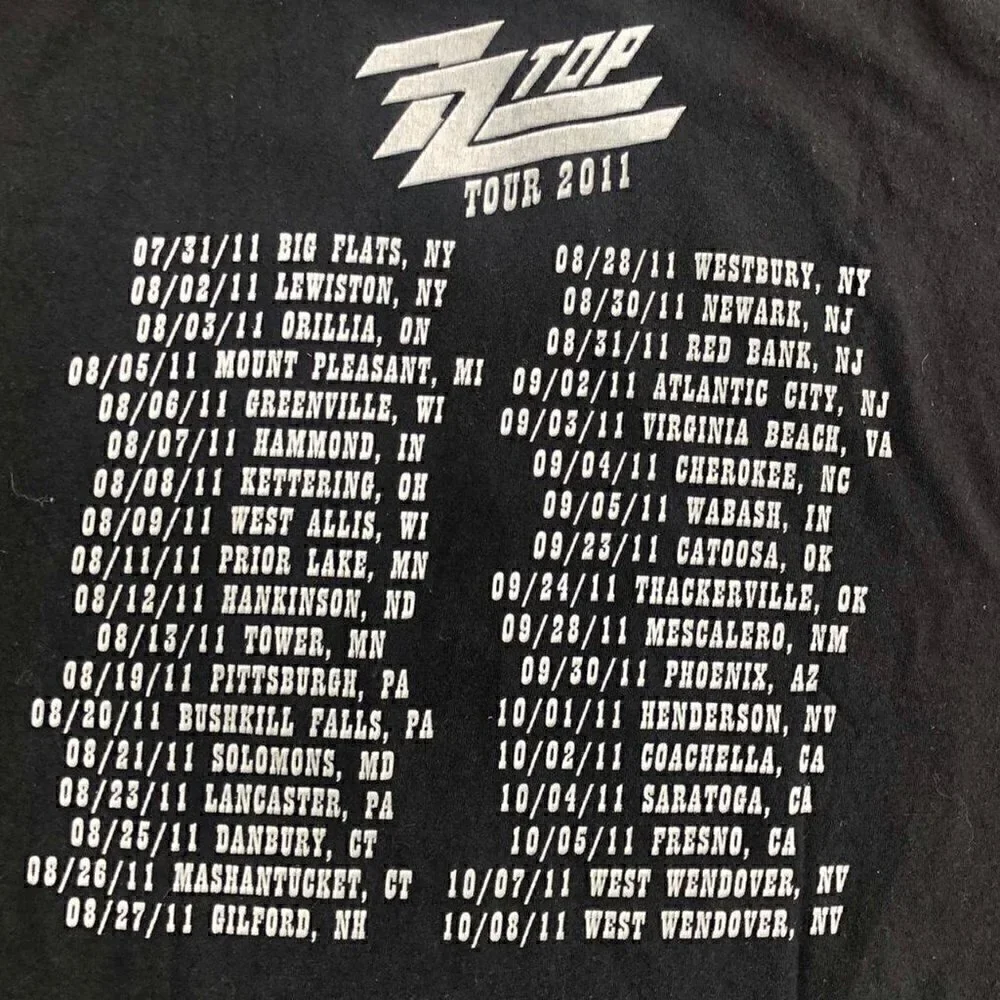 ZZ Top 2011 Tour Shirt